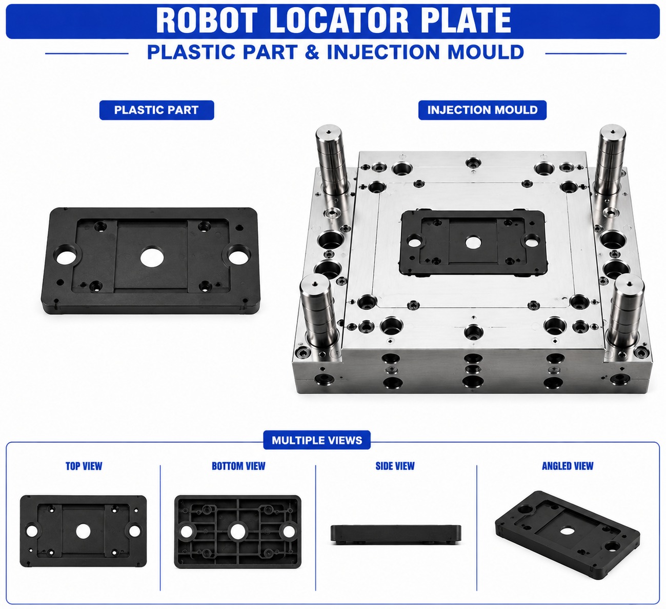 Robot Plastic Locator Plate Mould and Moulding Services
